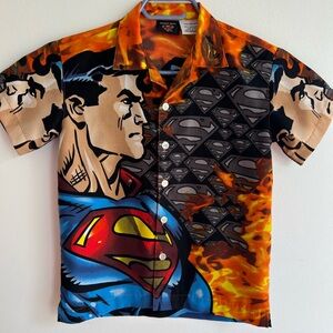 Vintage Superman Graphic Boy’s Shirt School Core Comics
